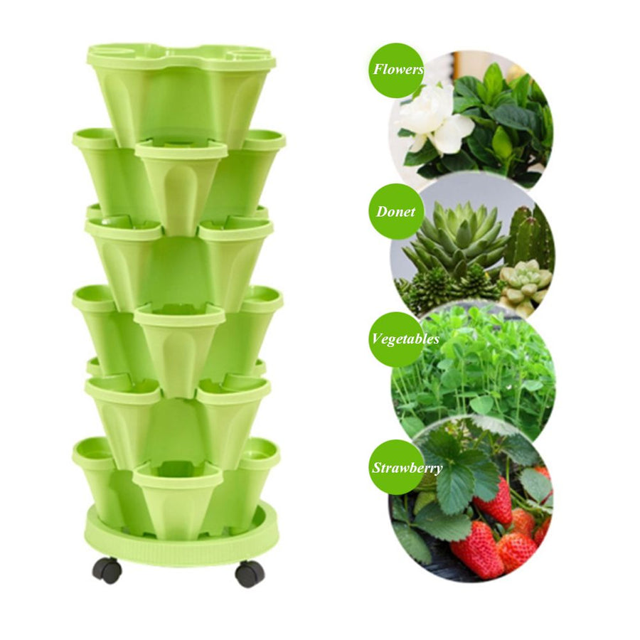 Flower Pot Tray with Wheels Wheeled Planter Saucer Tray Potted Flower Pot Tray for Indoor Outdoor