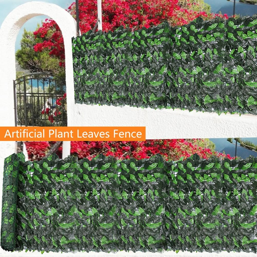 Artificial Ivy Fence Screen Artificial Hedges Fence and Artificial Leaf Screening Roll Decoration for Outdoor Decor Garden