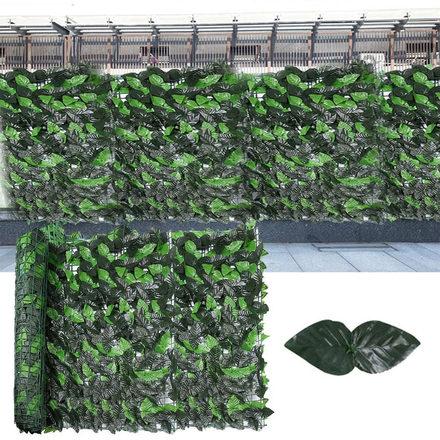 Artificial Ivy Fence Screen Artificial Hedges Fence and Artificial Leaf Screening Roll Decoration for Outdoor Decor Garden