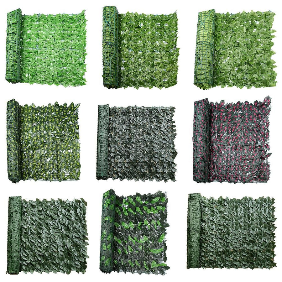 Artificial Ivy Fence Screen Artificial Hedges Fence and Artificial Leaf Screening Roll Decoration for Outdoor Decor Garden