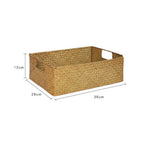 Handmade Seaweed Storage Basket Woven Storage Box with Handle for Home Kitchen Office