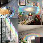 Window Clings Rainbow Prism Static Stickers Glue Free PVC Window Film Best Decoration for Home and Office