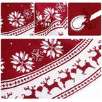 Festival Tree Skirt Knitted Tree Skirt Apron Snowflake Deer for Gift Holidays 122cm