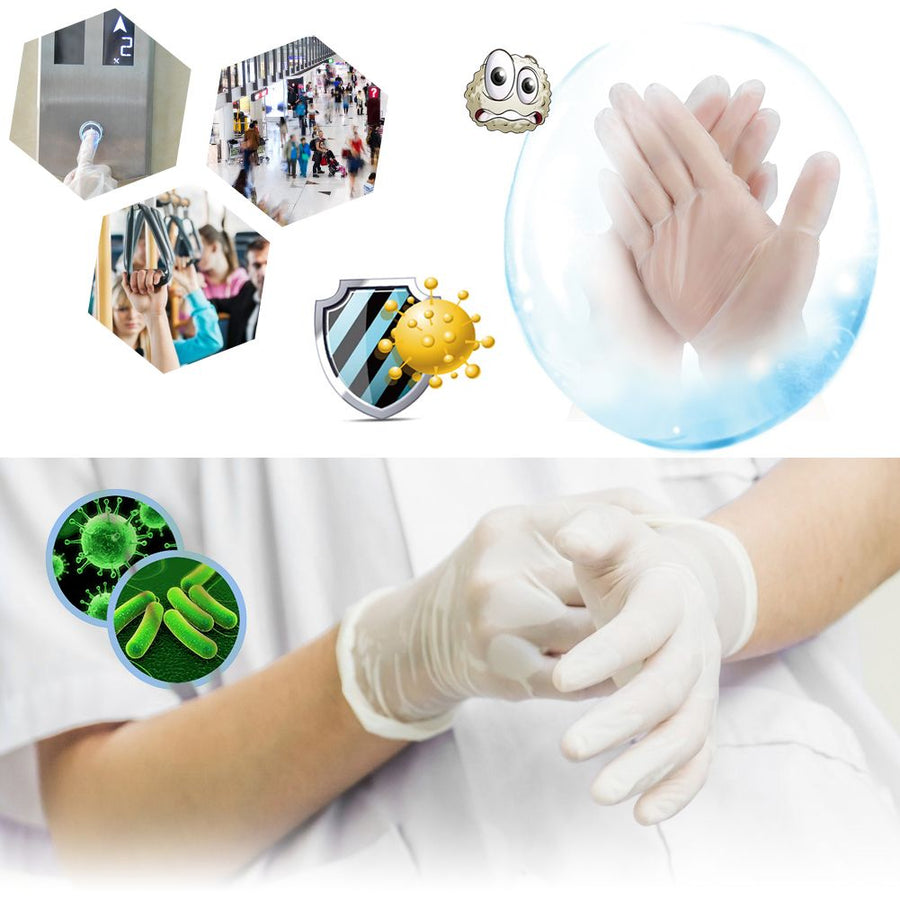 100pcs Disposable Latex Gloves Punch Resistant Protective Hands ProtectionS