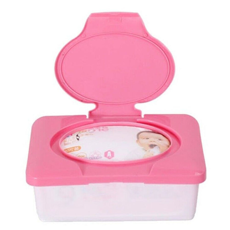 Home Napkin Storage Box Wipes Holder Box Plastic Wet Tissue Case Organizer with Lid