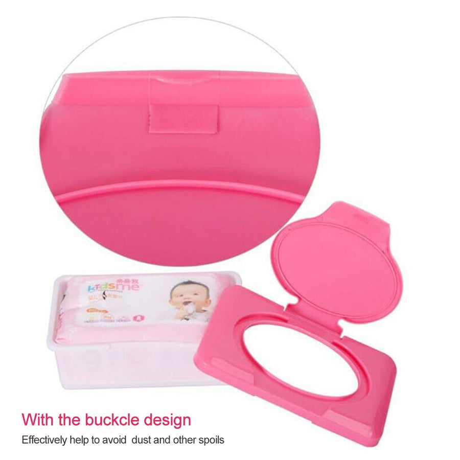 Home Napkin Storage Box Wipes Holder Box Plastic Wet Tissue Case Organizer with Lid
