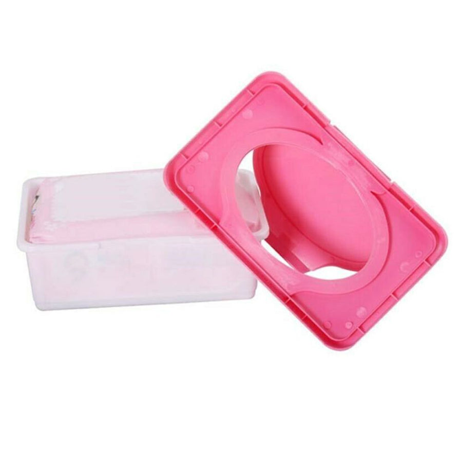 Home Napkin Storage Box Wipes Holder Box Plastic Wet Tissue Case Organizer with Lid