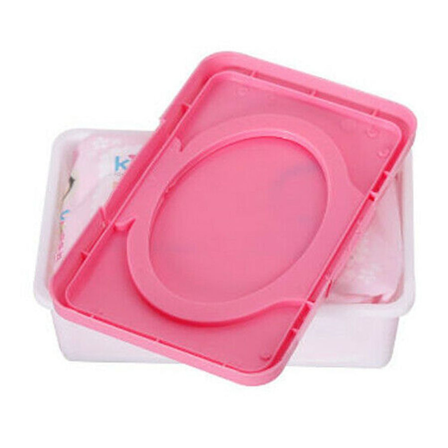 Home Napkin Storage Box Wipes Holder Box Plastic Wet Tissue Case Organizer with Lid