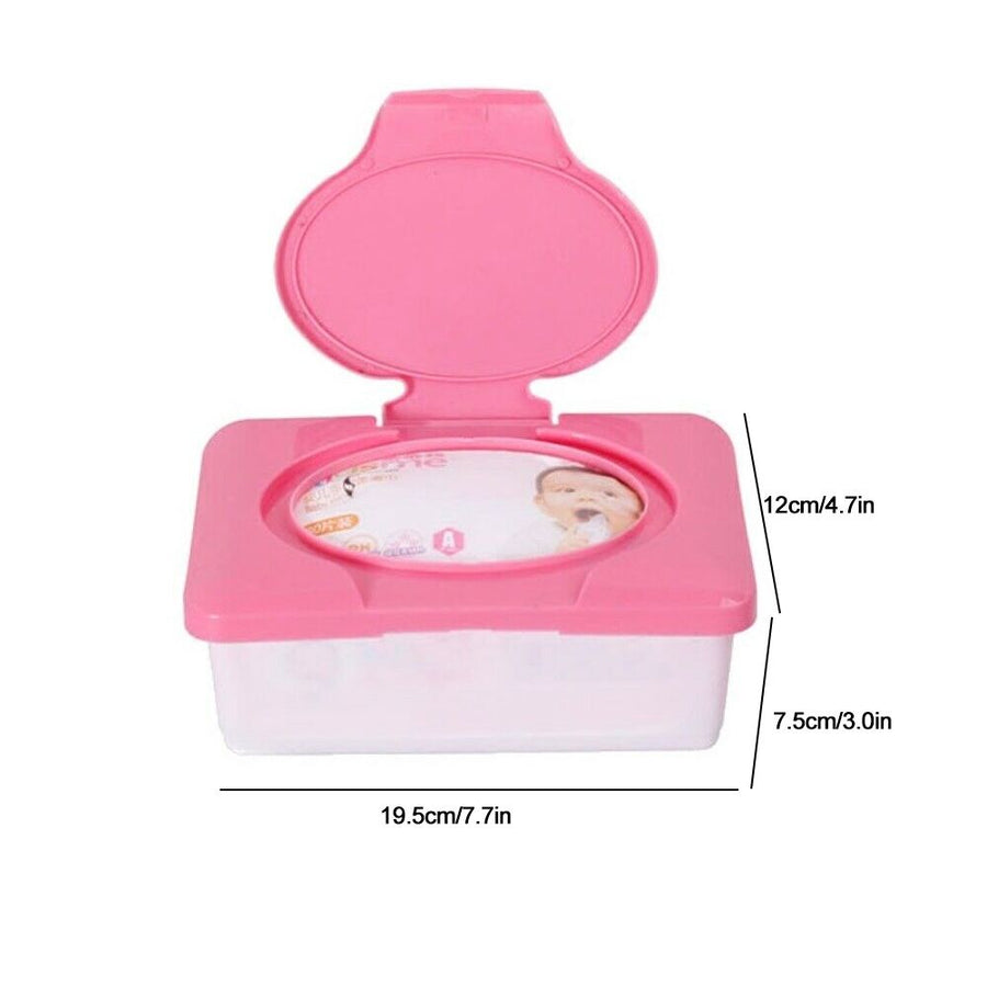 Home Napkin Storage Box Wipes Holder Box Plastic Wet Tissue Case Organizer with Lid