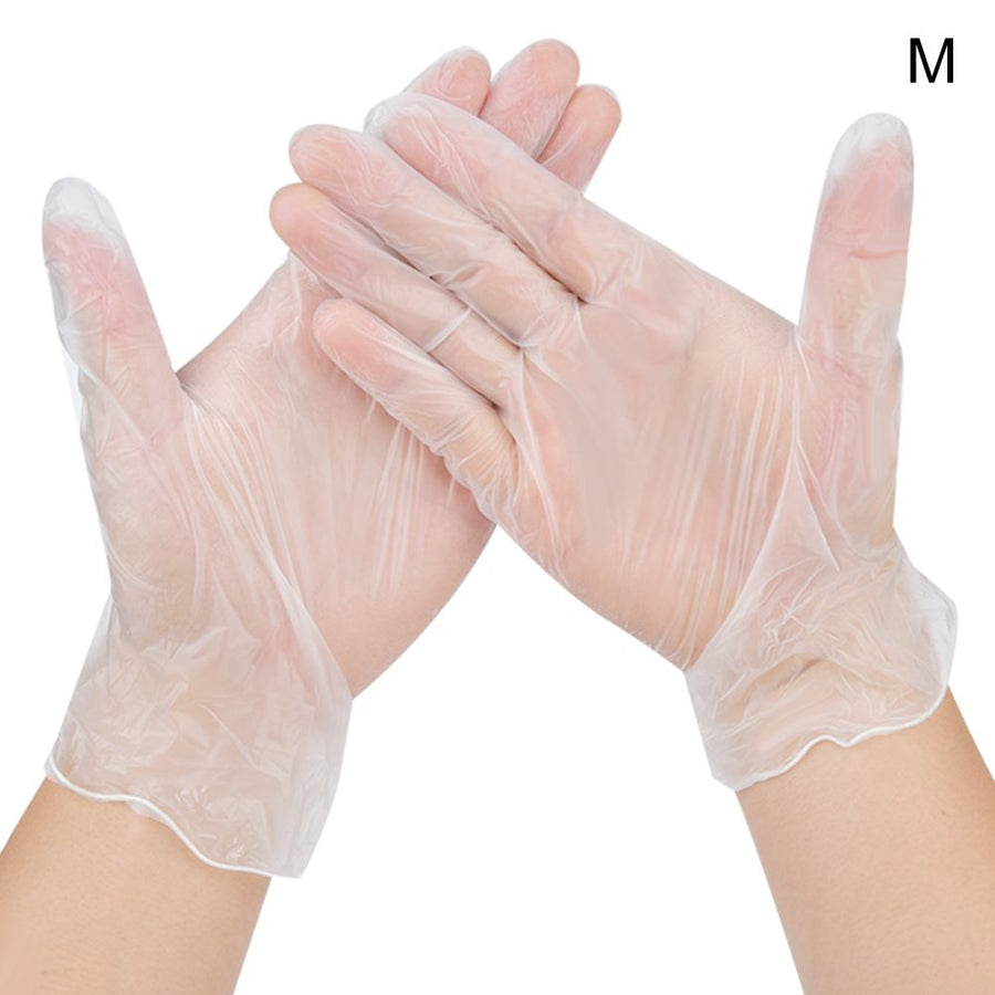 100pcs / box Disposable Gloves PVC Protective Gloves for Workplace OutdoorM