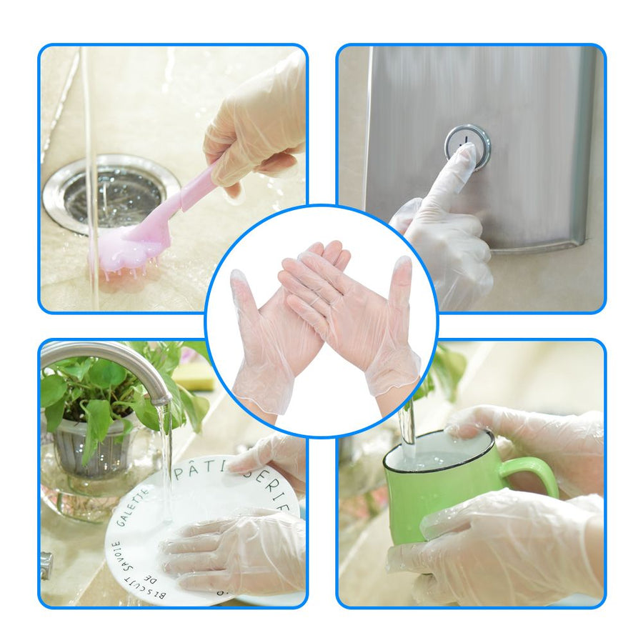 100pcs / box Disposable Gloves PVC Protective Gloves for Workplace OutdoorXL