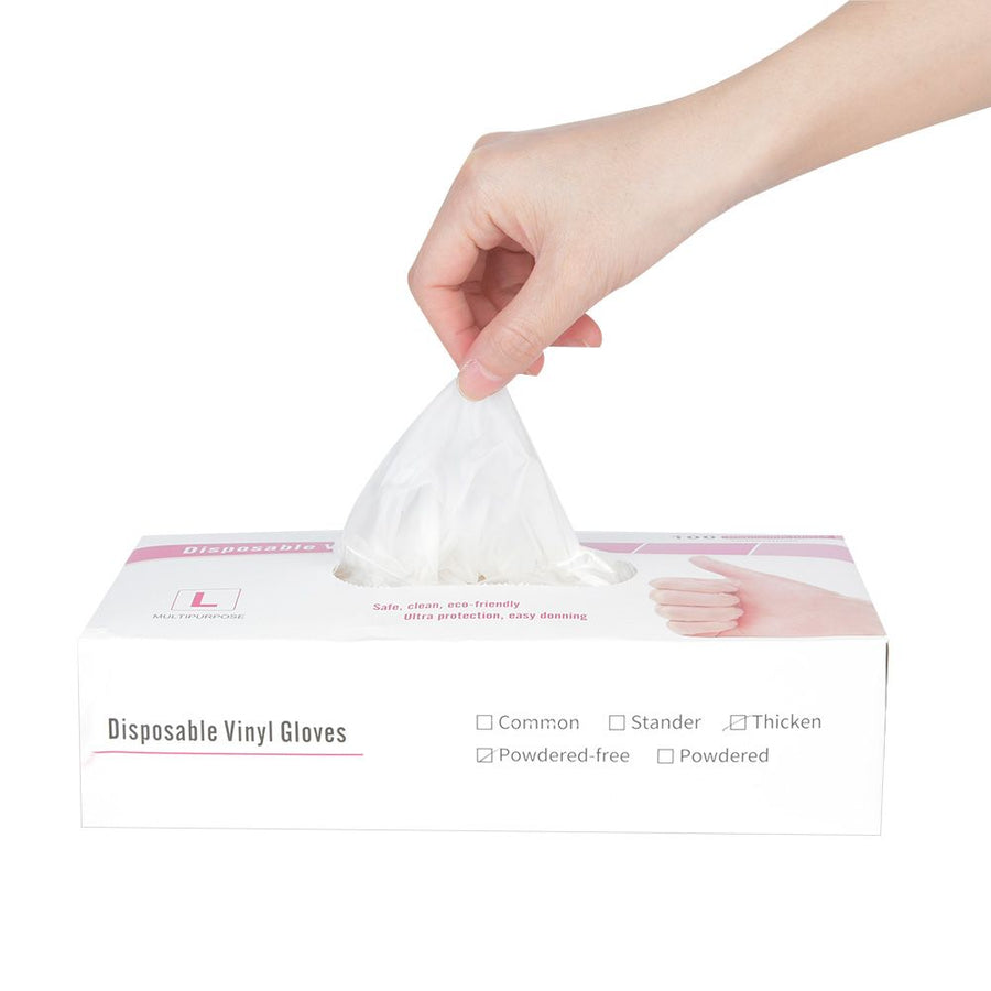 100pcs / box Disposable Gloves PVC Protective Gloves for Workplace OutdoorXL