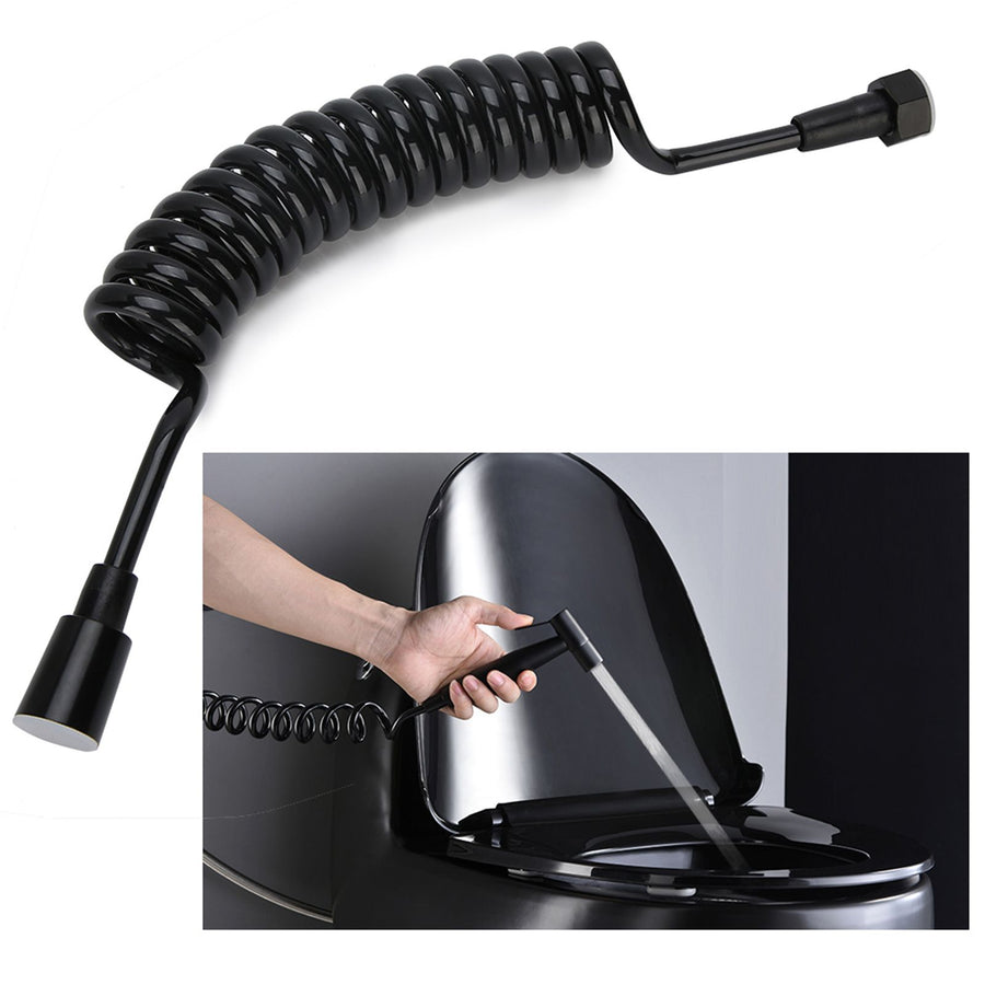 2m Copper Cap Bidet Shower Hose Flexible Retractable Spring Shower Hose Accessory
