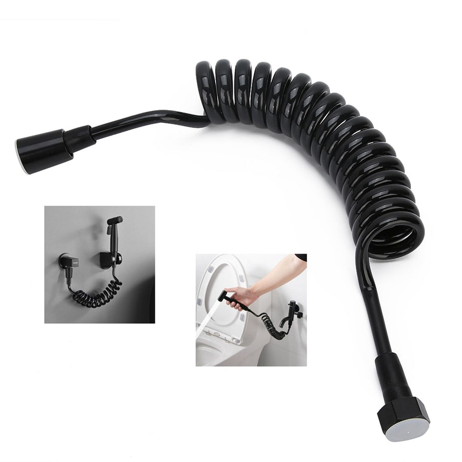 2m Copper Cap Bidet Shower Hose Flexible Retractable Spring Shower Hose Accessory