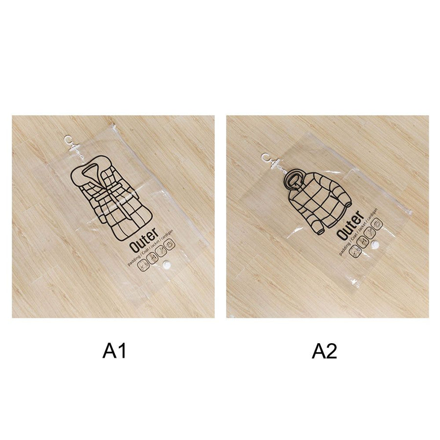 Side Pull Hanging Vacuum Compression Bag Clothes Hook Hanging Clothes Storage and Finishing Bag Clothing Dust Cover