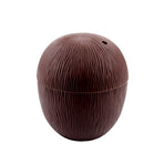 6Pcs Coconut Cup for Cocktails Hawaiian Party Plastic Drink Bottle 56g