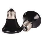 2 Pcs Reptile Heat Lamp 7x7x6cm Pets Warming Health Care Mini Ceramic Heat Emitter 220V 25W