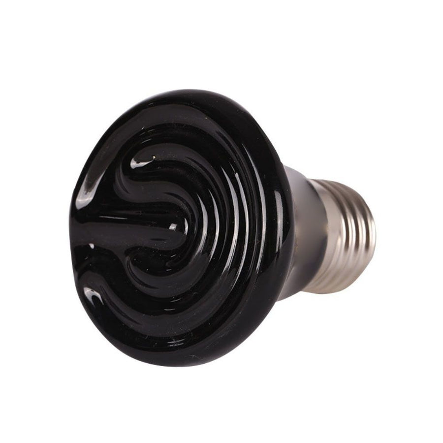2 Pcs Reptile Heat Lamp 7x7x6cm Pets Warming Health Care Mini Ceramic Heat Emitter 220V 25W