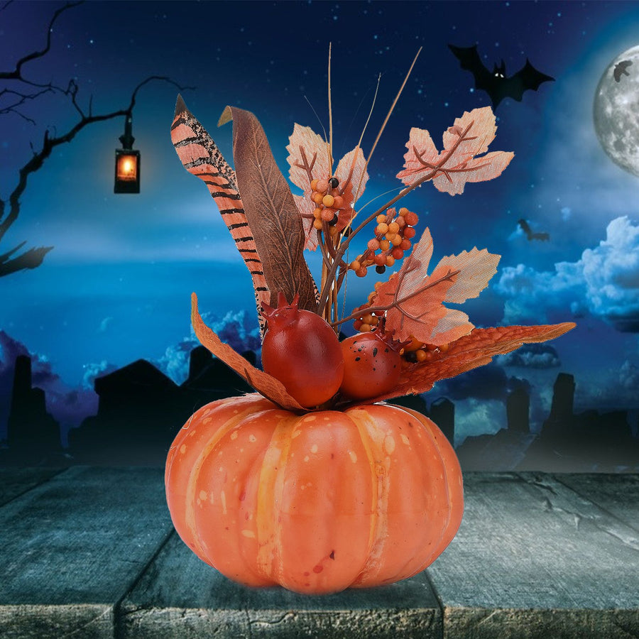 Artificial Maple Leaf Pumpkin Pomegranate Realistic Photography Prop 3D Maple Leaf Pumpkin Decoration 3pcs