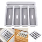 5 Compartments Cutlery Organizer Plastic Knife Fork Storage Tray Cutlery Tray