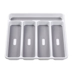 5 Compartments Cutlery Organizer Plastic Knife Fork Storage Tray Cutlery Tray