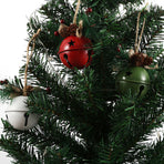 6Pcs Xmas Bell Iron Decorative Pendant Tree Door Window Hanging Home Decoration Reusable White