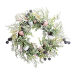 Easter Wreath 20 Inch Artificial Colorful Eggs Spring Wreath for Front Door Fireplace