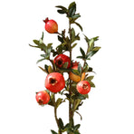2 Pcs Artificial Pomegranate Branch 80cm Length High Simulation Faux Fruit Branch for Home Hotel Red