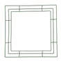 4 Pcs Squared Shape Flower Wreath Iron Ring Hanging Branches Ring for Festival Decoration Craft Wall Green 40cm