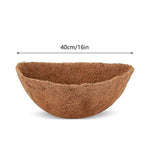 4 Pcs Coconut Liners for Flowers Garden Planters Coconut Fiber Round Hanging Basket Liners 16 Inch