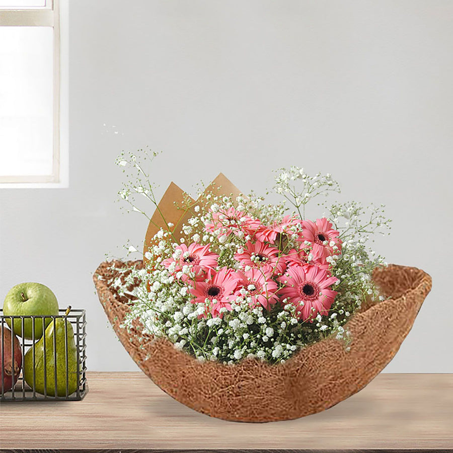 2 Pcs Coconut Liners for Flowers Garden Planters Coconut Fiber Round Hanging Basket Liners 16 Inch
