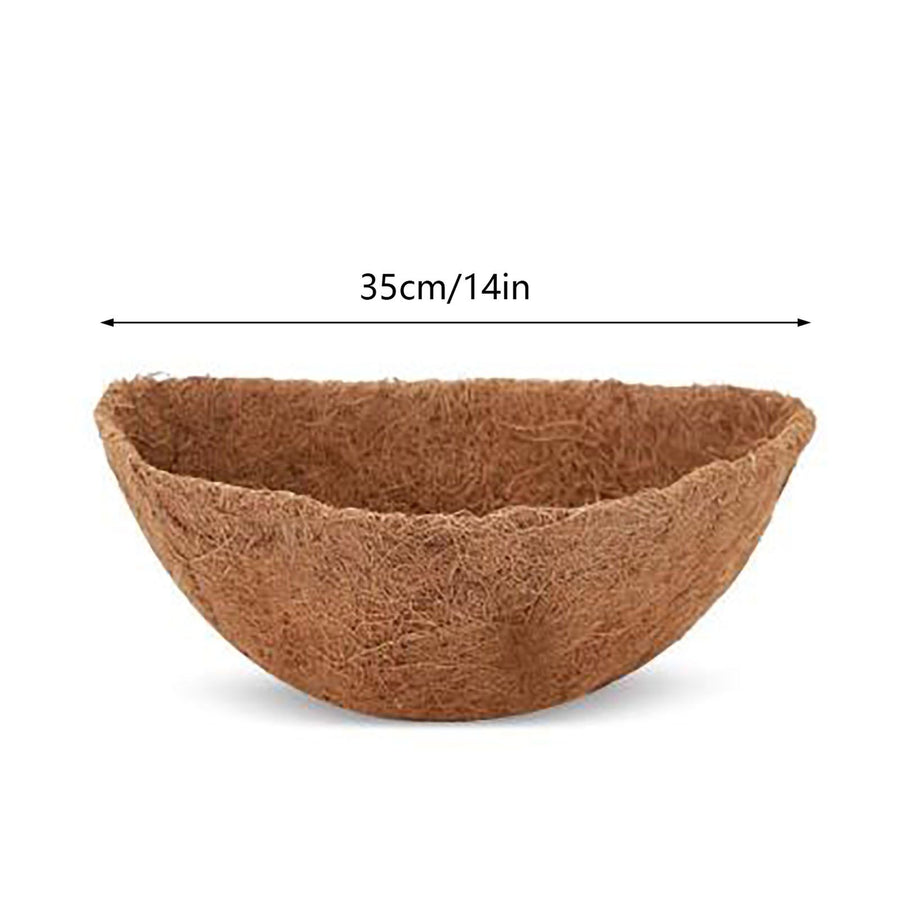 4 Pcs Coconut Liners for Flowers Garden Planters Coconut Fiber Round Hanging Basket Liners 14 Inch
