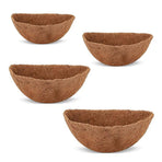 4 Pcs Coconut Liners for Flowers Garden Planters Coconut Fiber Round Hanging Basket Liners 14 Inch