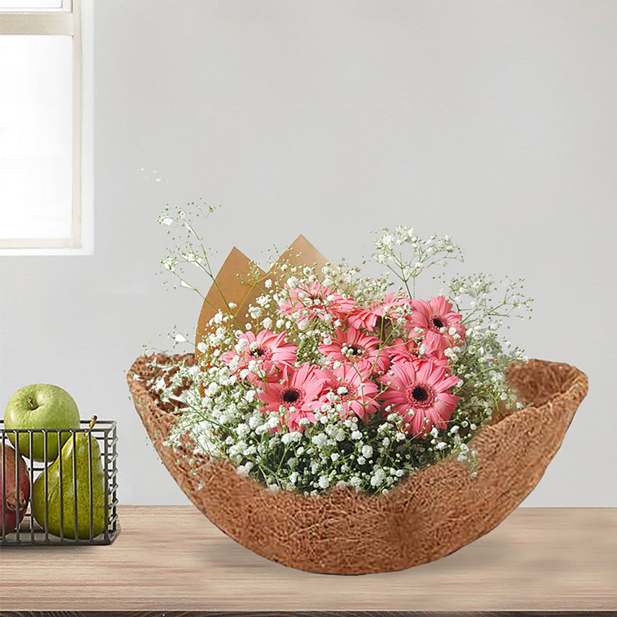 4 Pcs Coconut Liners for Flowers Garden Planters Coconut Fiber Round Hanging Basket Liners 14 Inch