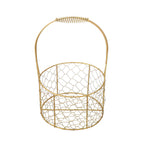 Golden Iron Crafts Hand Gift Flower Basket Handheld Flower Basket Flower Bundle Packaging Basket