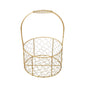 Golden Iron Crafts Hand Gift Flower Basket Handheld Flower Basket Flower Bundle Packaging Basket