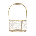 Golden Iron Crafts Hand Gift Flower Basket Handheld Flower Basket Flower Bundle Packaging Basket