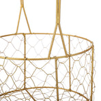 Golden Iron Crafts Hand Gift Flower Basket Handheld Flower Basket Flower Bundle Packaging Basket