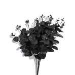 3 Pcs Black Eucalyptus Stems Leaves Branches Artificial Flower Home Decor Photography Simulation Plants