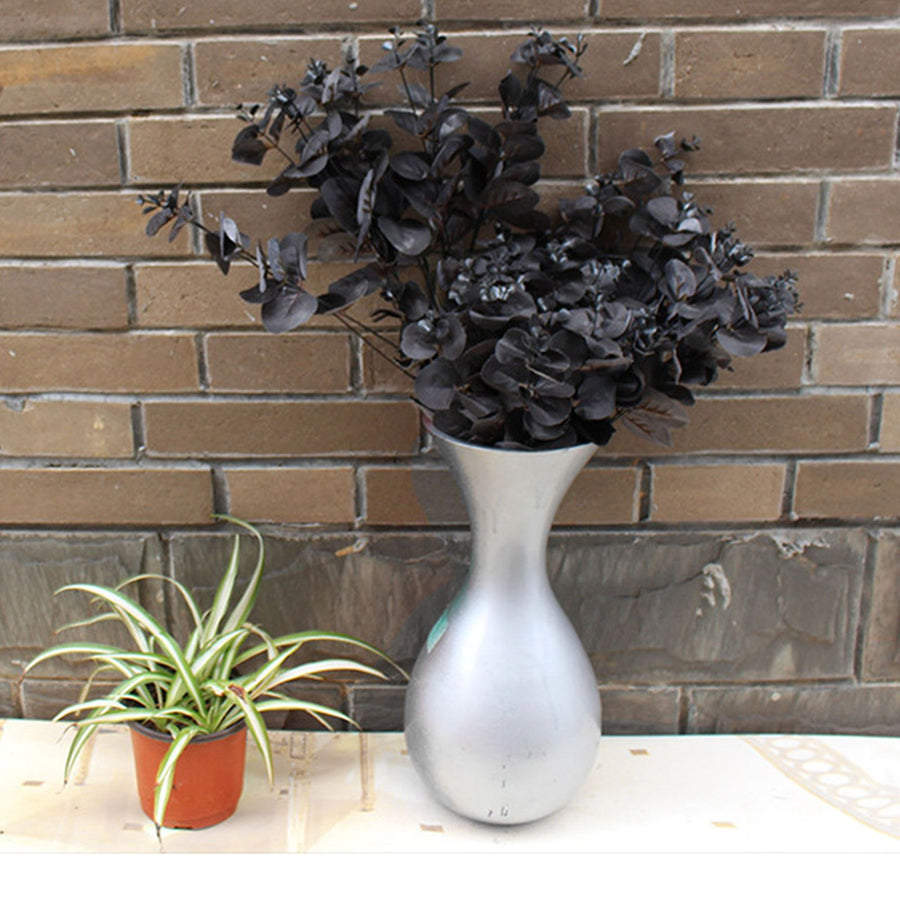 3 Pcs Black Eucalyptus Stems Leaves Branches Artificial Flower Home Decor Photography Simulation Plants