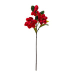 2pcs Artificial Yulan Flower Long Stem Faux Flower Bouquet Vase Floral Arrangement for Home Decor 3 Heads Red