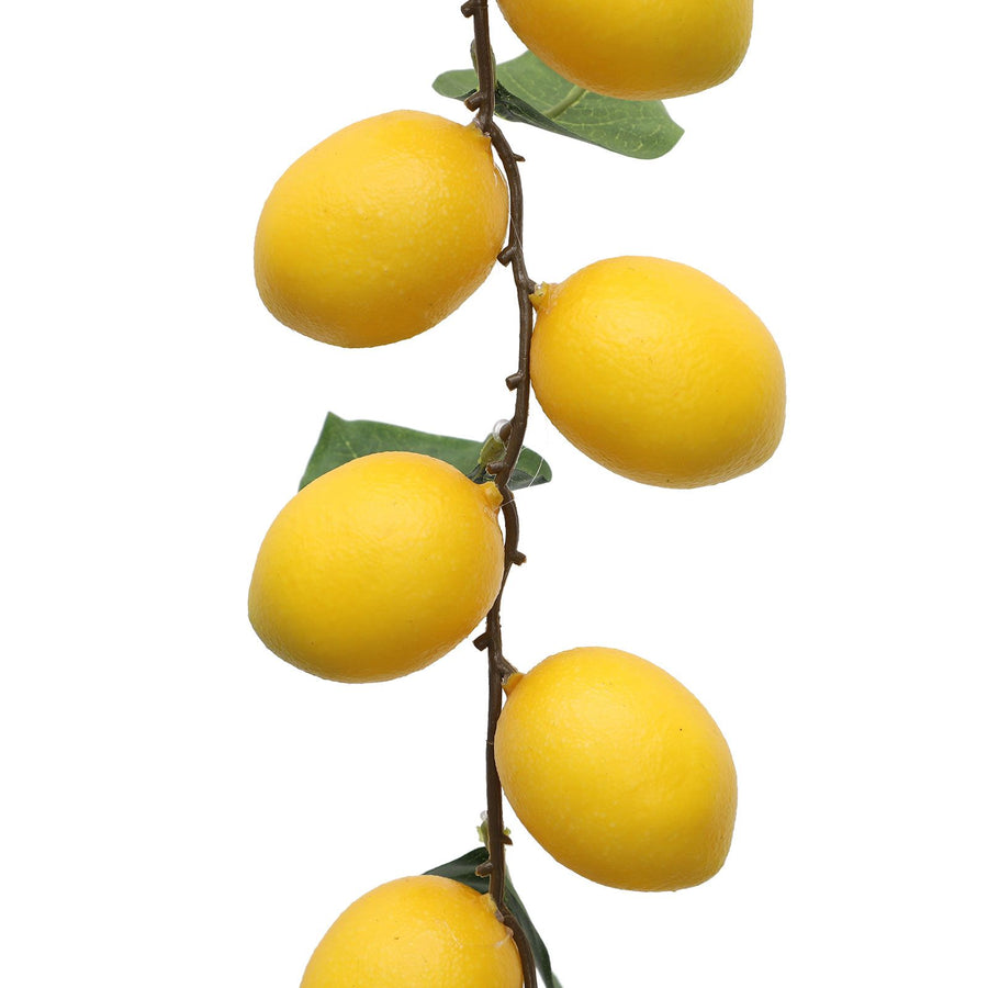 3PCS Artificial Lemon Vine with Green Leaves Hanging Garland Decoration for Home 195cm