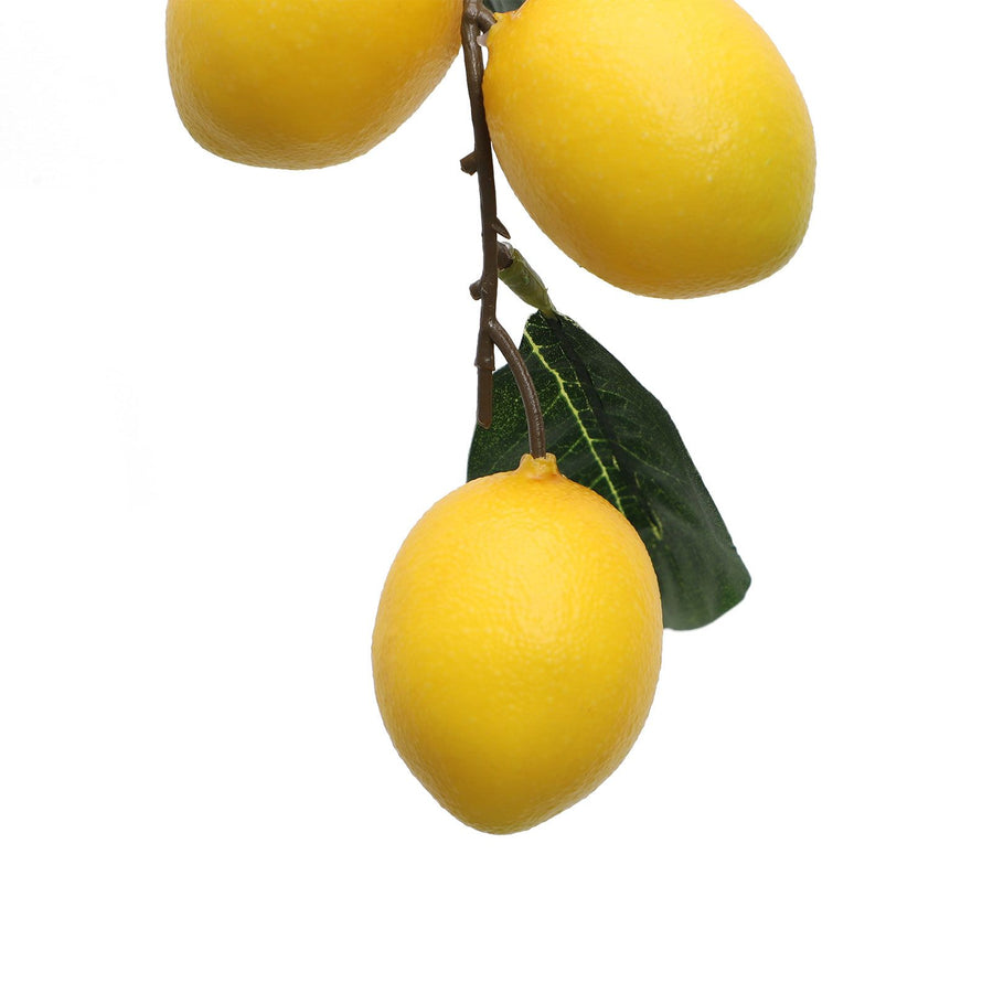 2PCS Artificial Lemon Vine with Green Leaves Hanging Garland Decoration for Home 195cm