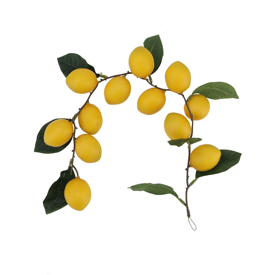 3PCS Artificial Lemon Vine with Green Leaves Hanging Garland Decoration for Home 100cm