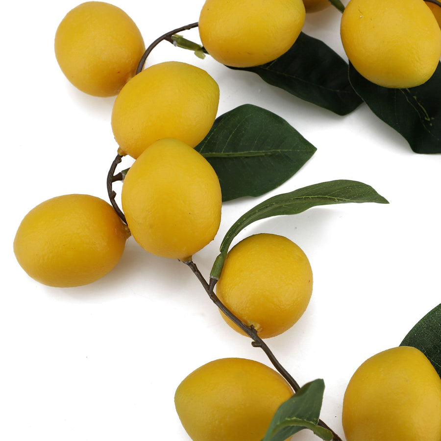 3PCS Artificial Lemon Vine with Green Leaves Hanging Garland Decoration for Home 100cm
