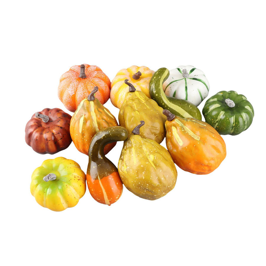12pcs Fake Pumpkin Model Foam Reusable Decorative Artificial Pumpkins for Home Decor Photography Props
