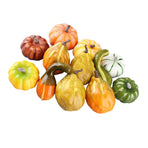12pcs Fake Pumpkin Model Foam Reusable Decorative Artificial Pumpkins for Home Decor Photography Props