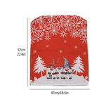 2PCS Xmas Chair Back Cover Cloth Holiday Dining Chair Slipcover Protector for Kitchen Dining Room Festival Party Decor Red