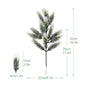 3Pcs Snowy Artificial Pine Needles 28 Branch Twig Frosted Pine Picks Greenery Stem for Crafts Wreaths Garlands Holiday Decor