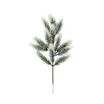 3Pcs Snowy Artificial Pine Needles 28 Branch Twig Frosted Pine Picks Greenery Stem for Crafts Wreaths Garlands Holiday Decor